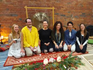 ACMM Certified Meditation Teacher Tracy Abdallah teaching a meditation class