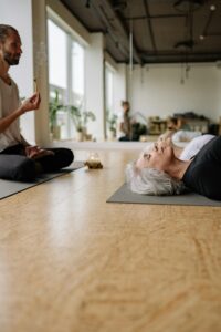 certified meditation teacher leading a class